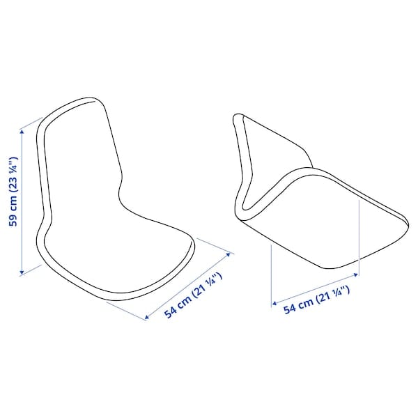 Ikea LÅNGFJÄLL - High-backed seat, Gunnared dark gray