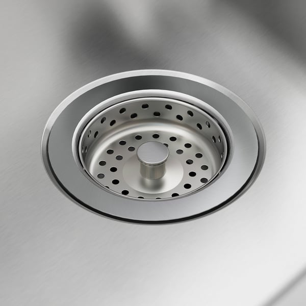 LÅNGUDDEN inset sink, 1 bowl, stainless steel, 56x53 cm