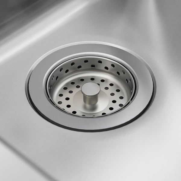 LÅNGUDDEN - Inset sink, 1 bowl, stainless steel, 46x46 cm