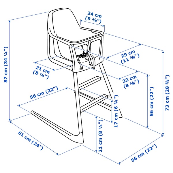 LANGUR - LANGUR Junior/highchair, white