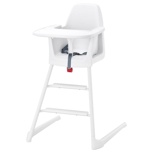 LANGUR junior/highchair with tray, white, 22x87x61 cm