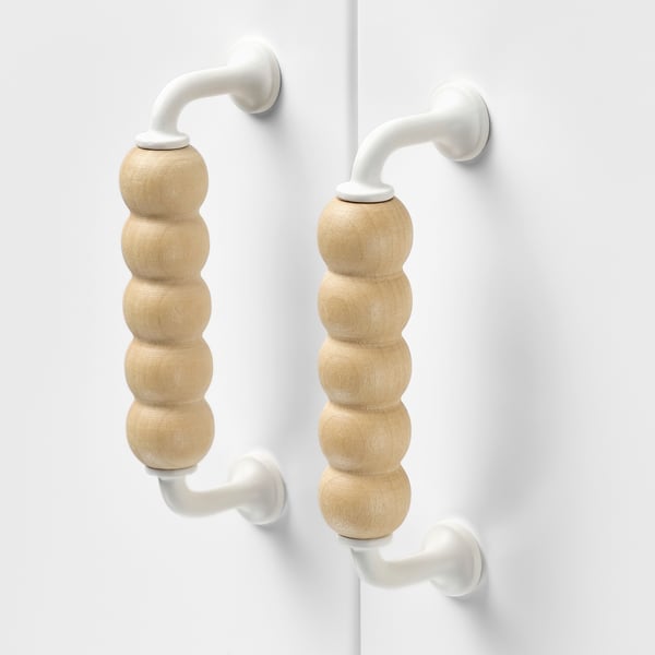 LAPPMES handle, birch, 112 mm, 2 pack