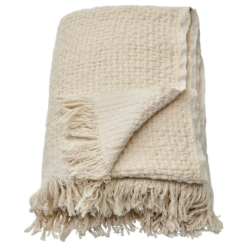 LAPPTÅG throw, off-white, 130x170 cm