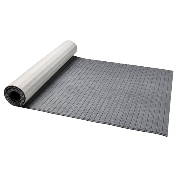 LARKOLLEN felt panel for sliding doors, dark grey, 80x40-240 cm