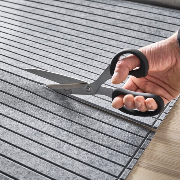 LARKOLLEN felt panel for sliding doors, dark grey, 80x40-240 cm