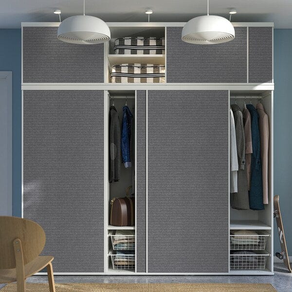 Ikea LARKOLLEN - Felt panel for sliding doors, dark grey, 80x40-240 cm
