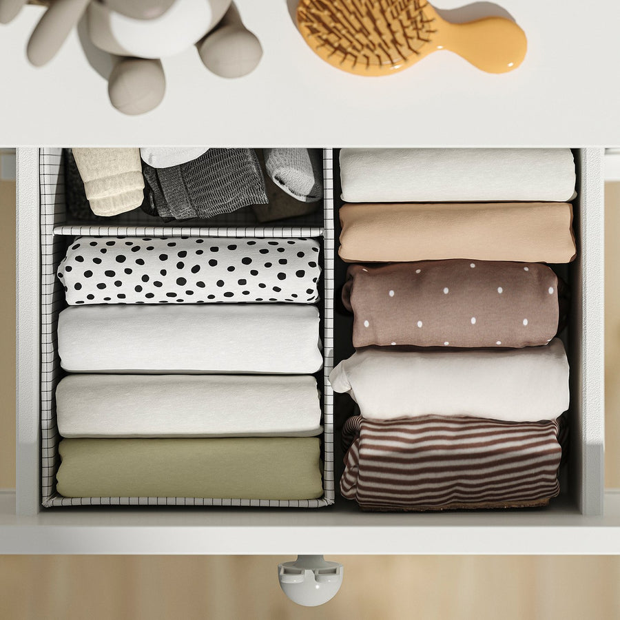 LASTARE chest of 4 drawers, white, 40x42x100 cm