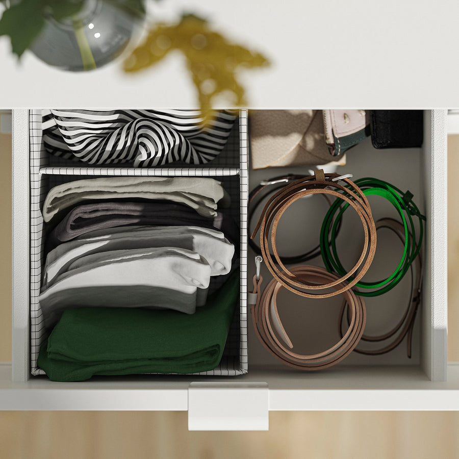 LASTARE chest of 4 drawers, white, 40x42x100 cm