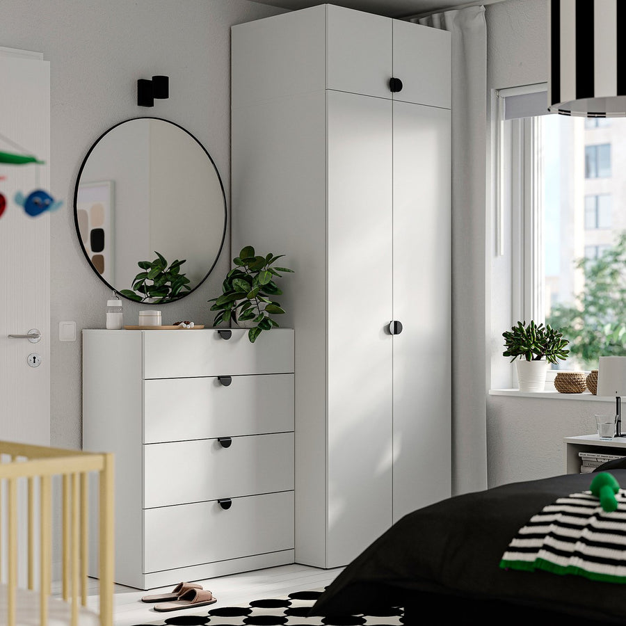 LASTARE chest of 4 drawers, white, 80x42x100 cm