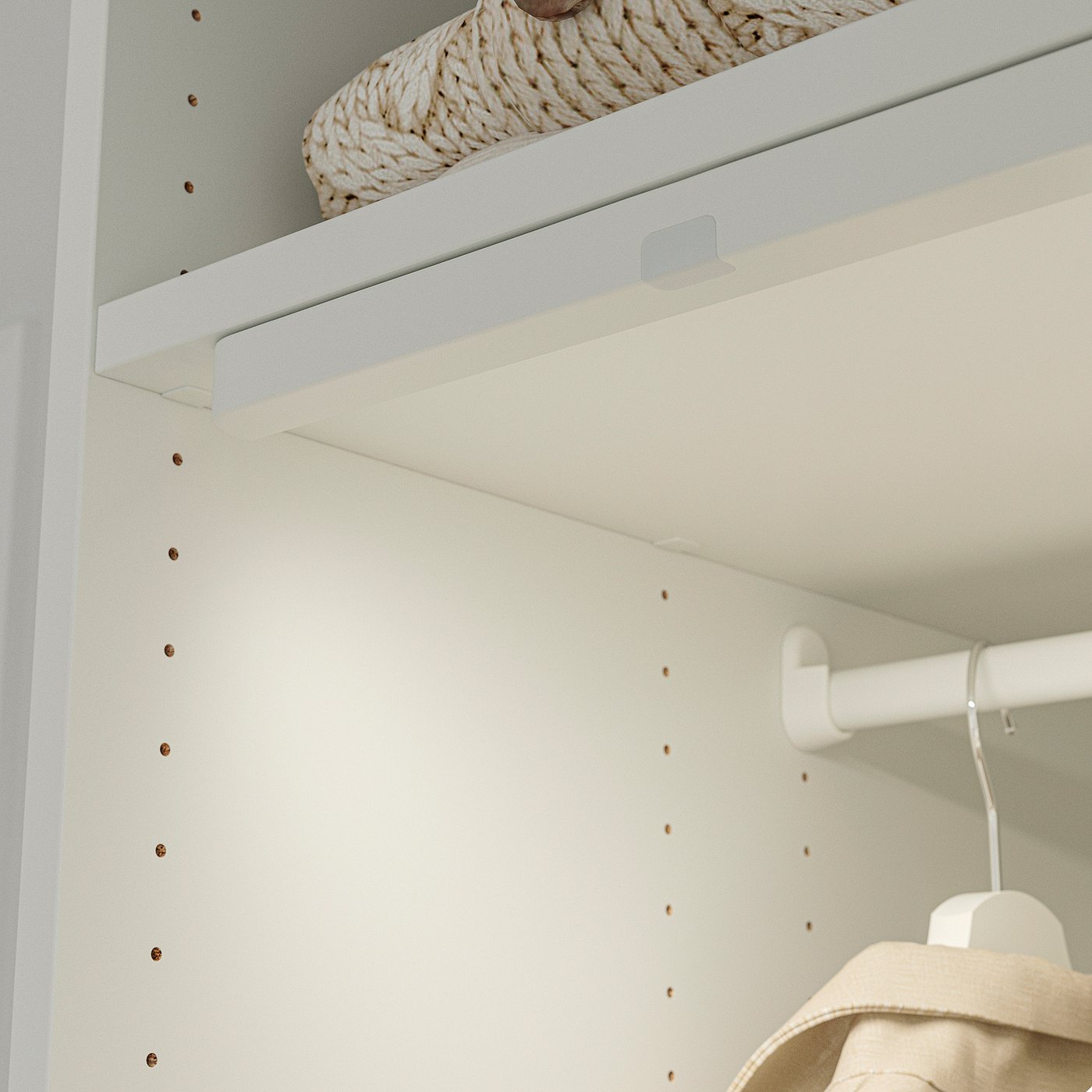 LASTARE wardrobe combination, white/with height extension unit, 160x62x236 cm
