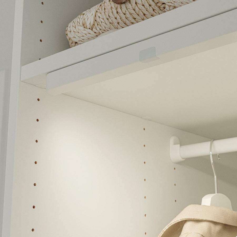LASTARE wardrobe combination, white/with height extension unit, 160x62x236 cm