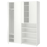 LASTARE wardrobe combination, white, 160x42x200 cm