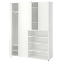 LASTARE wardrobe combination, white, 160x42x200 cm