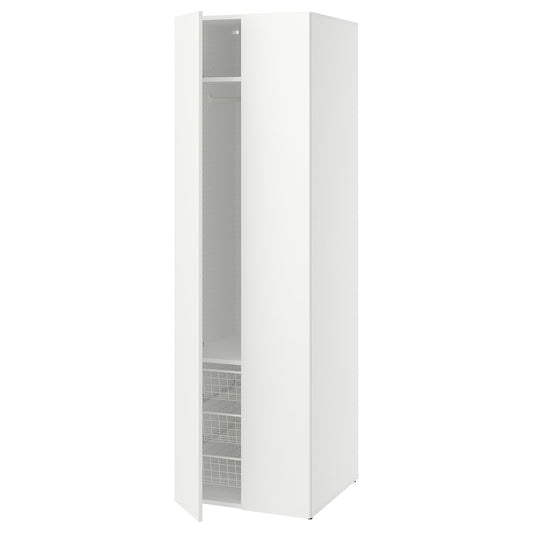 LASTARE wardrobe combination, white, 60x62x200 cm