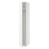 LASTARE wardrobe combination, white/with height extension unit, 40x62x236 cm