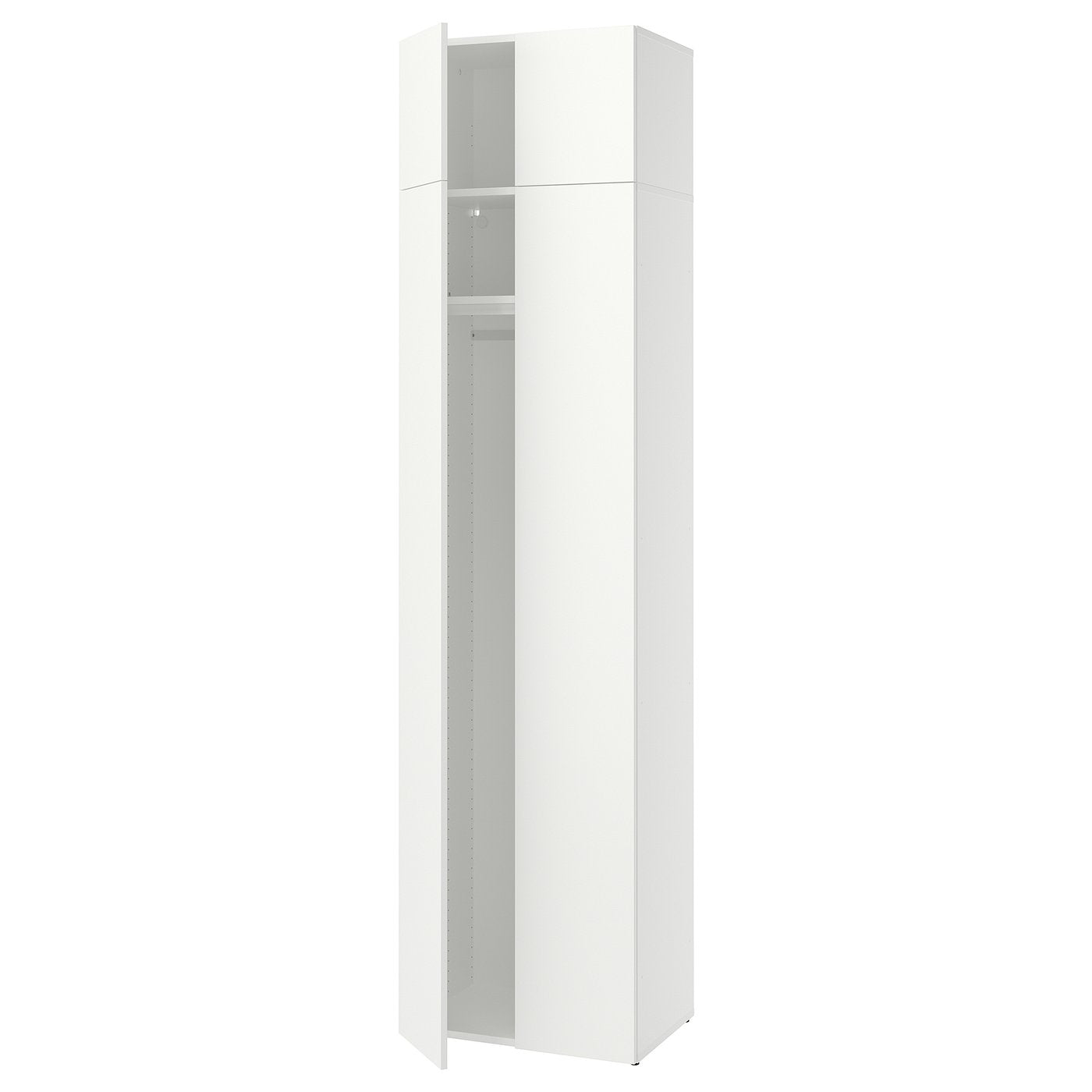 LASTARE wardrobe combination, white/with height extension unit, 60x42x236 cm