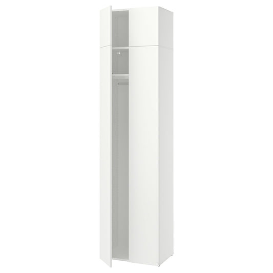 LASTARE wardrobe combination, white/with height extension unit, 60x42x236 cm