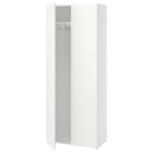 LASTARE wardrobe combination, white, 80x42x200 cm
