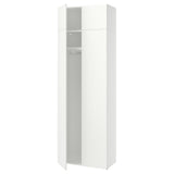 LASTARE wardrobe combination, white/with height extension unit, 80x42x236 cm