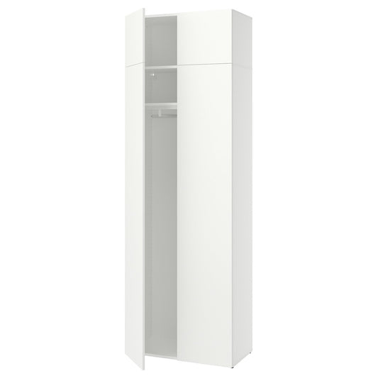 LASTARE wardrobe combination, white/with height extension unit, 80x42x236 cm