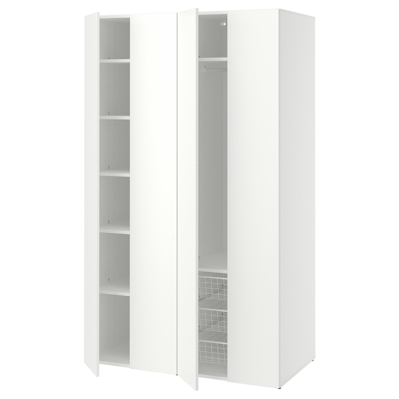 LASTARE wardrobe combination, white, 120x62x200 cm
