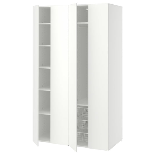 LASTARE wardrobe combination, white, 120x62x200 cm