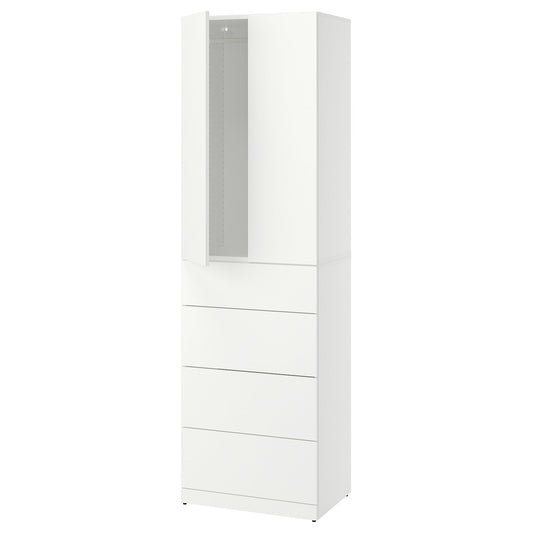 LASTARE wardrobe combination, white, 60x42x200 cm