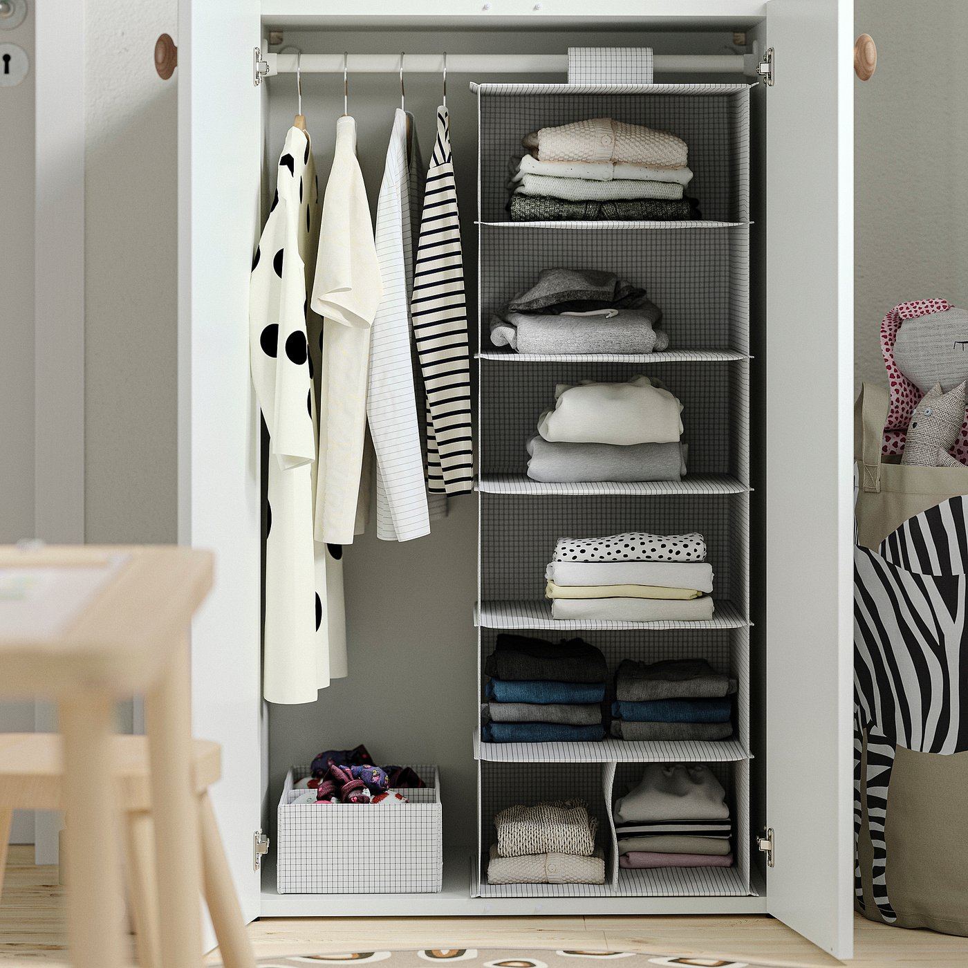 LASTARE wardrobe combination, white, 60x42x100 cm