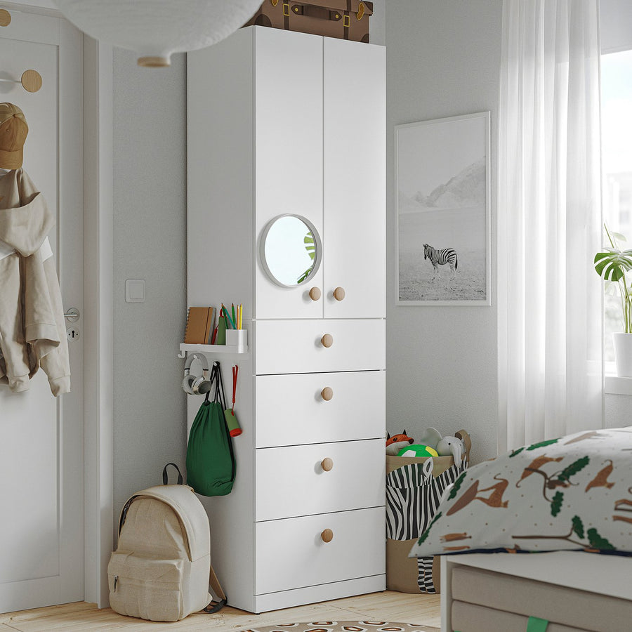LASTARE wardrobe combination, white, 60x42x200 cm