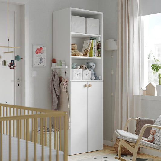 LASTARE wardrobe combination, white, 60x42x200 cm