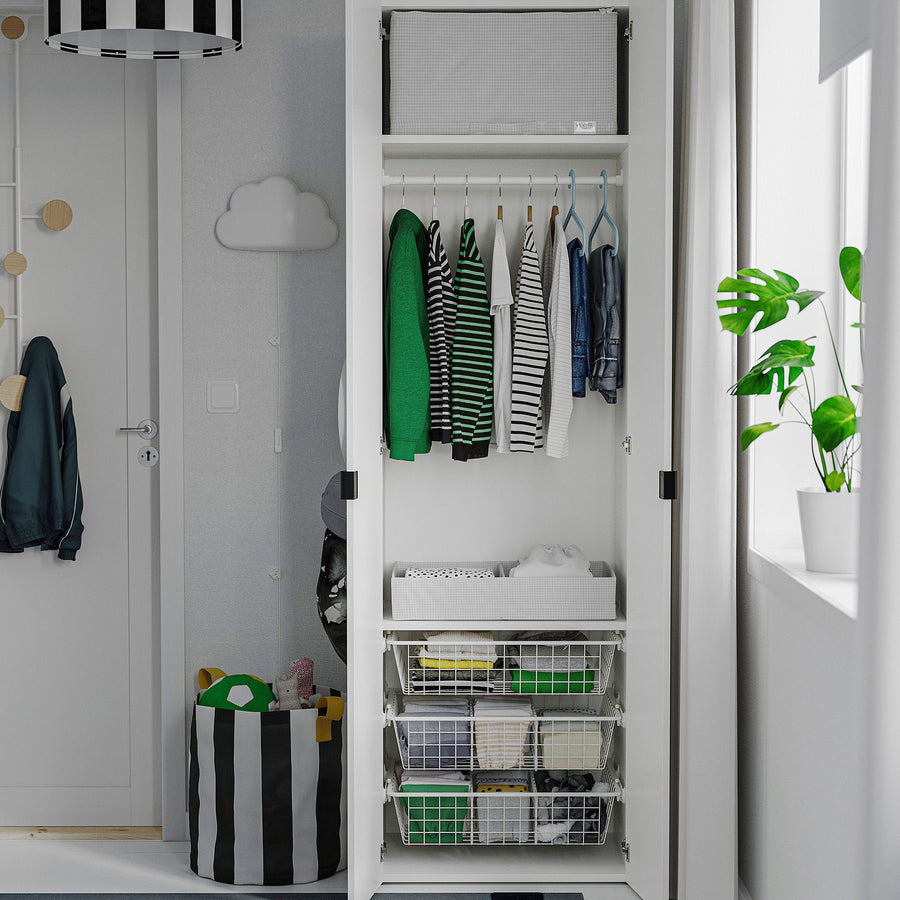 LASTARE wardrobe combination, white, 60x42x200 cm