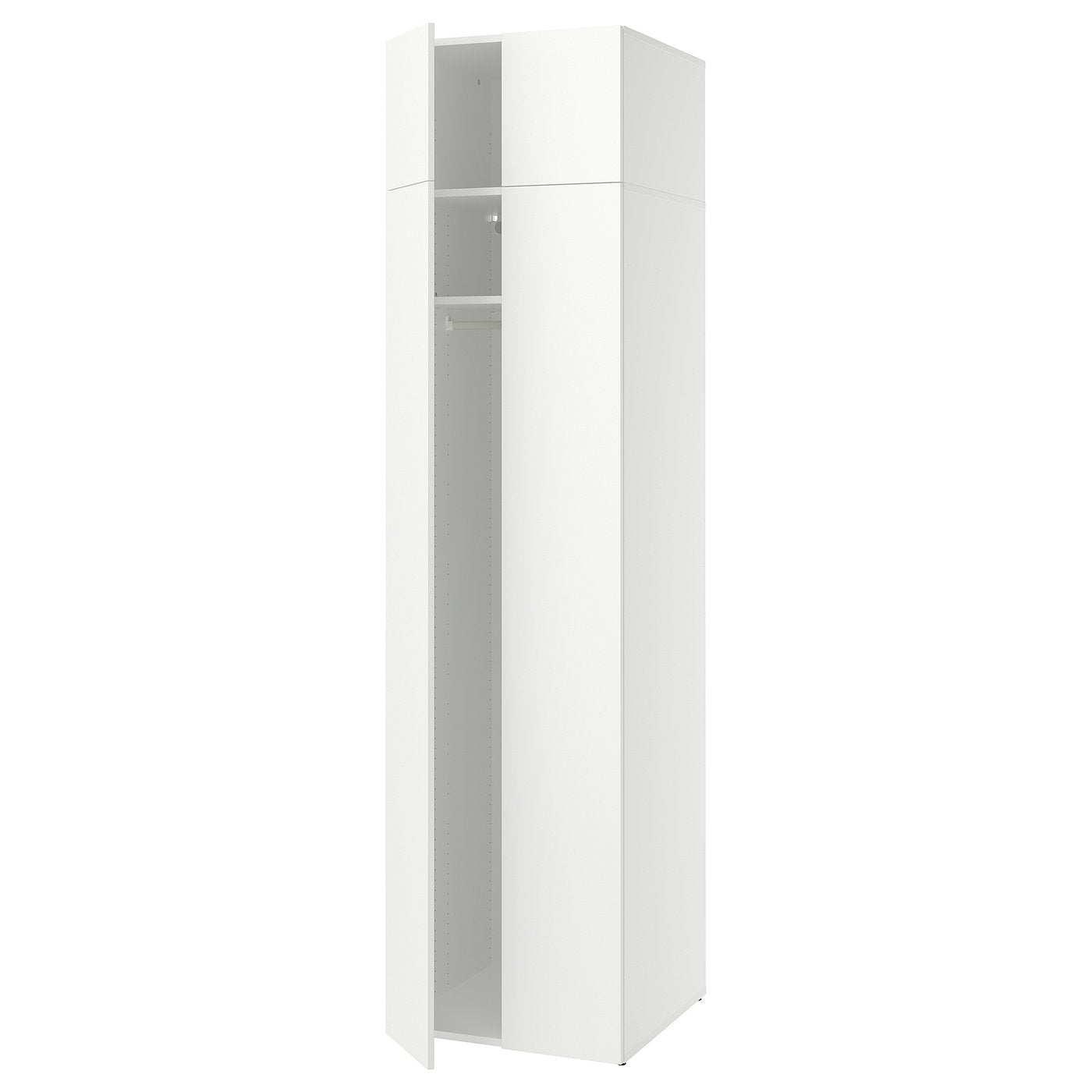 LASTARE wardrobe combination, white/with height extension unit, 60x62x236 cm