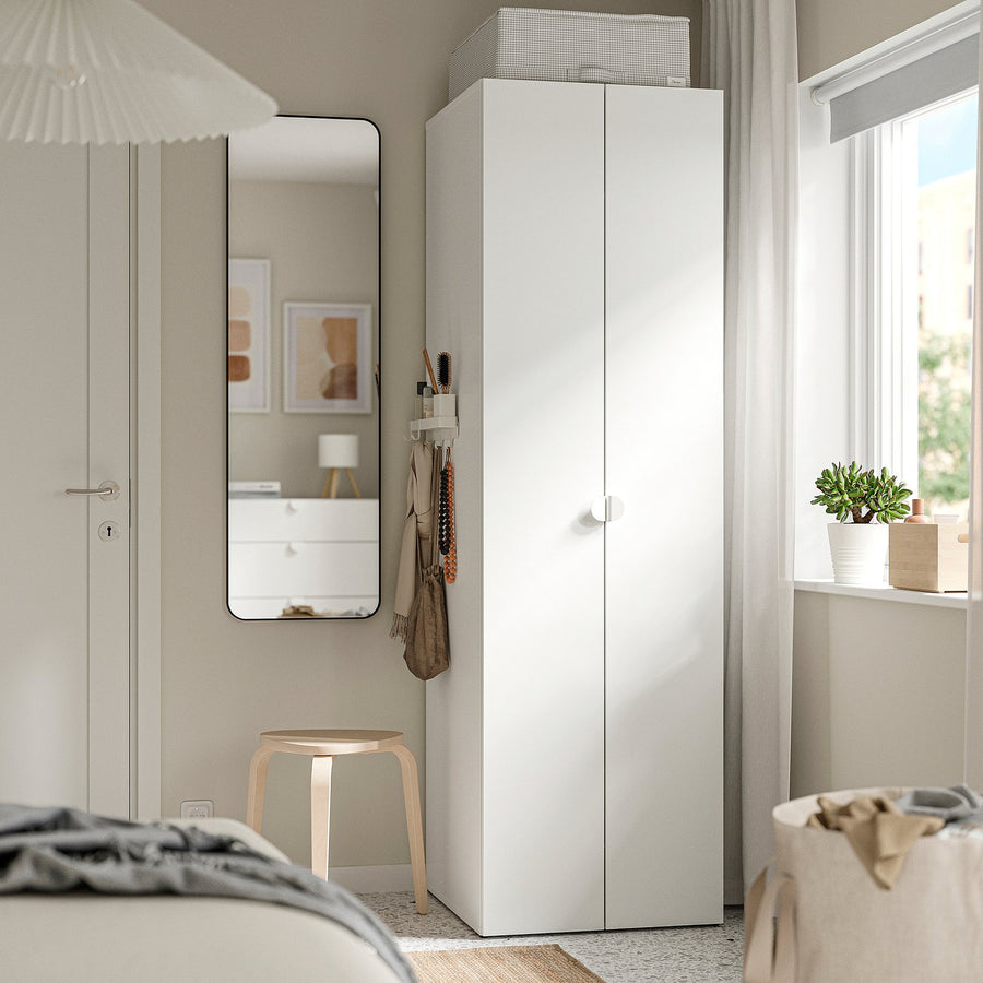 LASTARE wardrobe combination, white, 60x62x200 cm