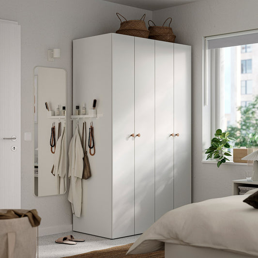 LASTARE wardrobe combination, white, 120x62x200 cm