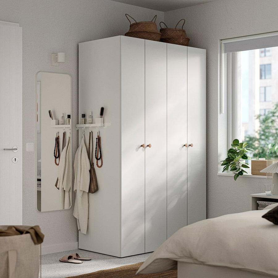 LASTARE wardrobe combination, white, 120x62x200 cm