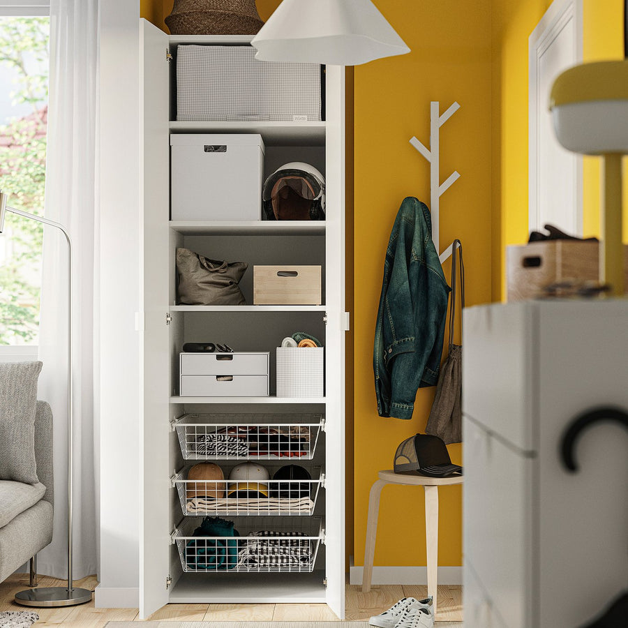LASTARE wardrobe combination, white, 60x62x200 cm