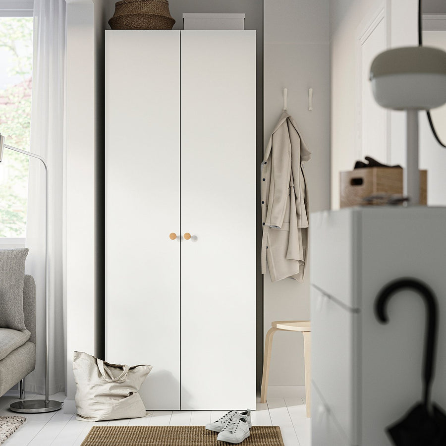 LASTARE wardrobe combination, white, 80x62x200 cm