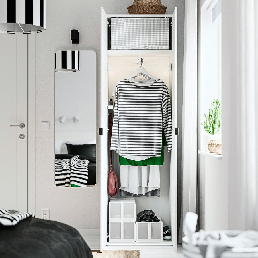 LASTARE wardrobe combination, white, 60x200x42 cm