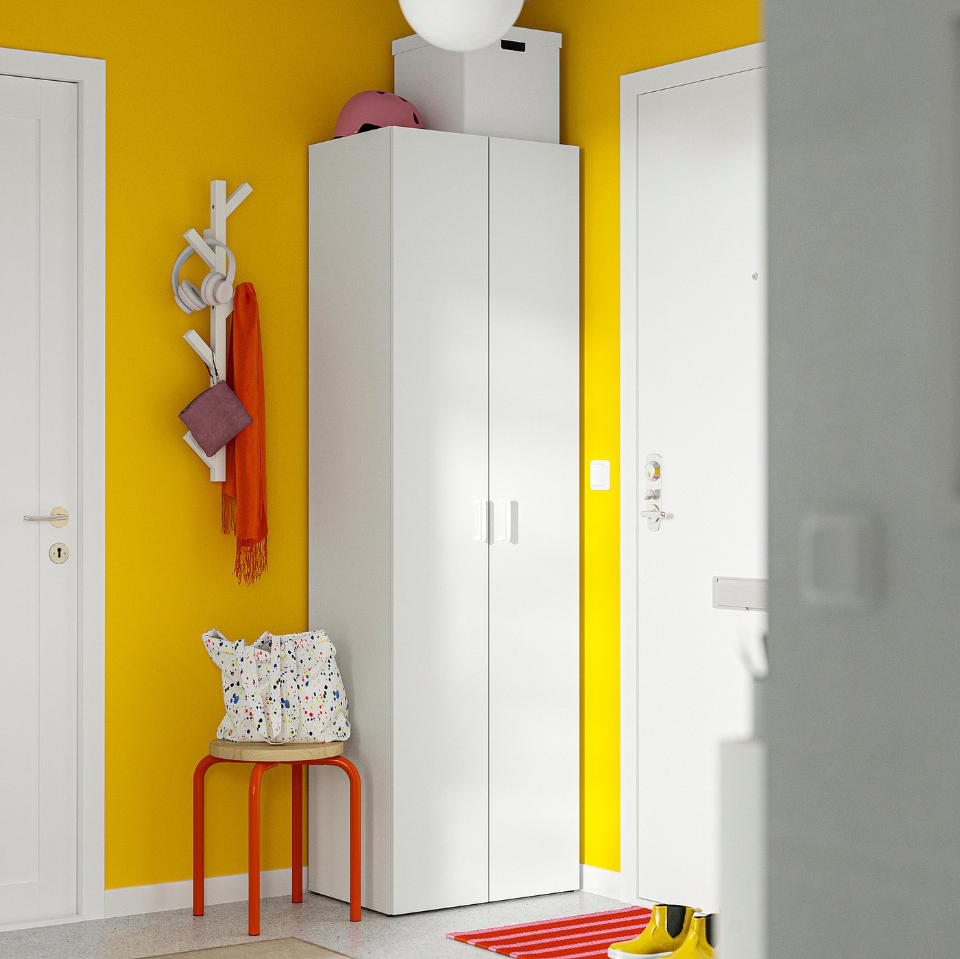 LASTARE wardrobe combination, white, 60x42x200 cm