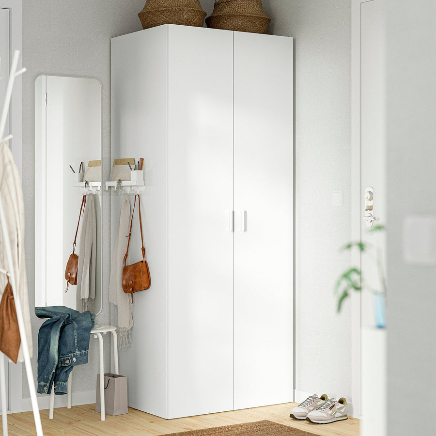 LASTARE wardrobe combination, white, 80x62x200 cm