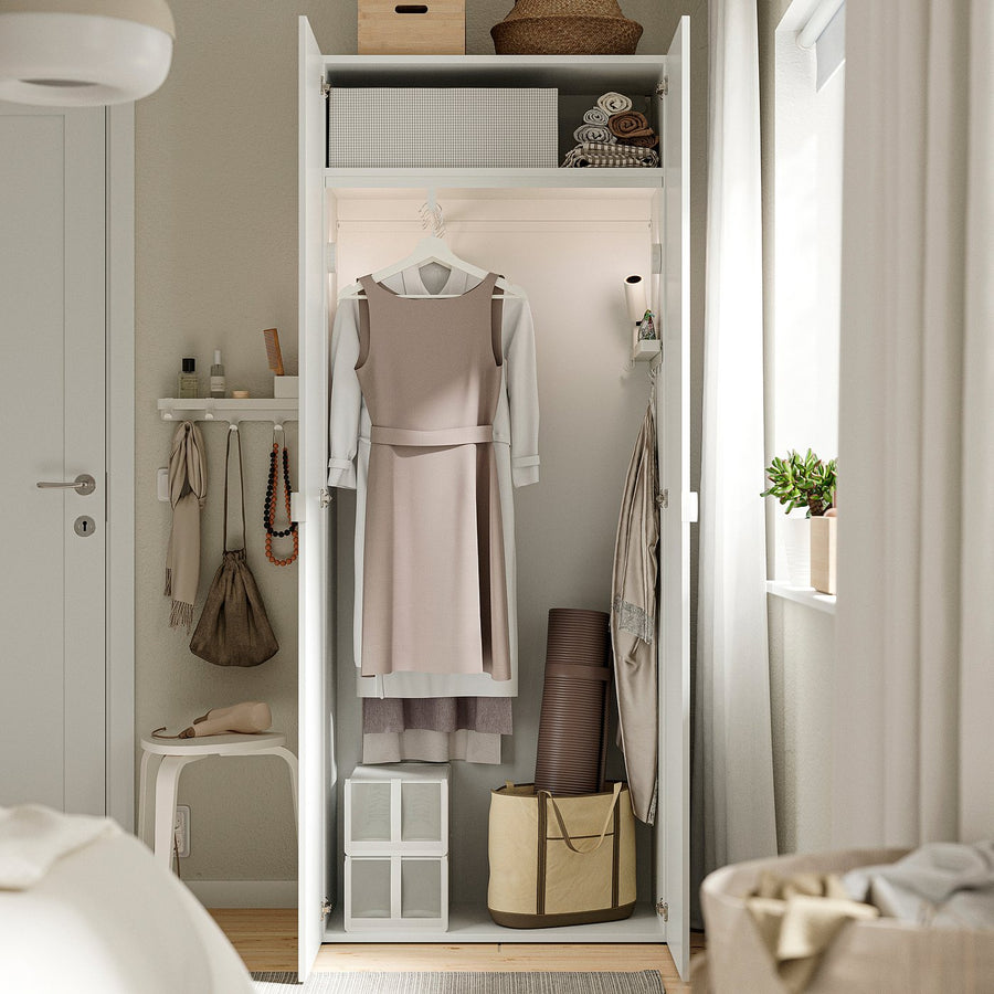 LASTARE wardrobe combination, white, 80x42x200 cm