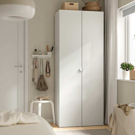 LASTARE wardrobe combination, white, 80x42x200 cm