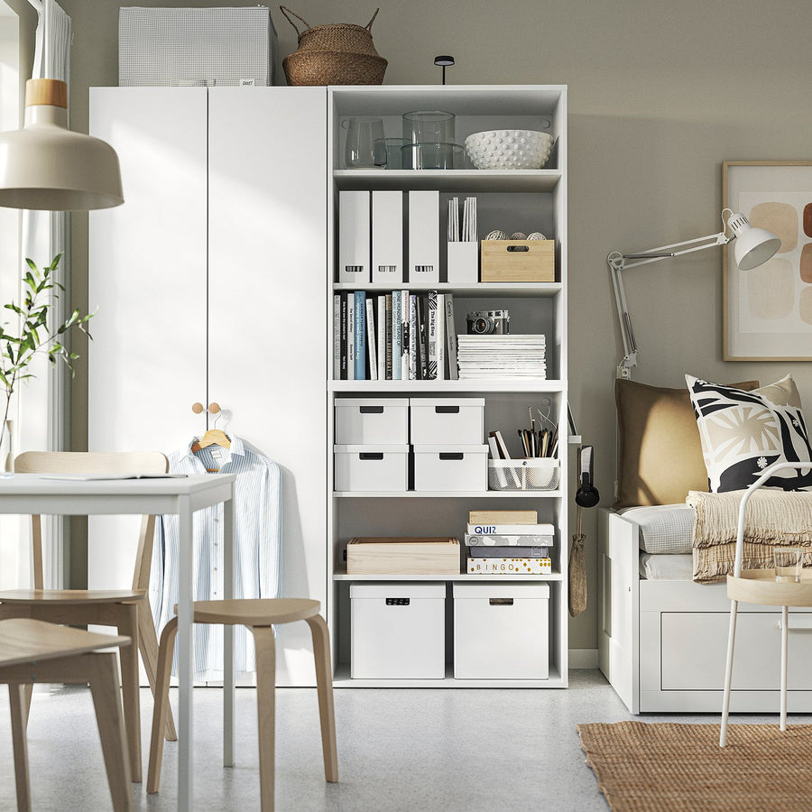 LASTARE wardrobe combination, white, 160x42x200 cm