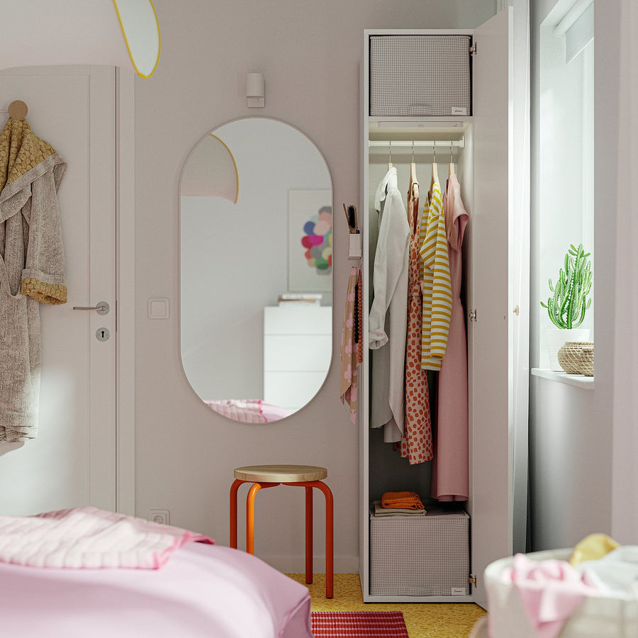 LASTARE wardrobe combination, white, 40x62x200 cm