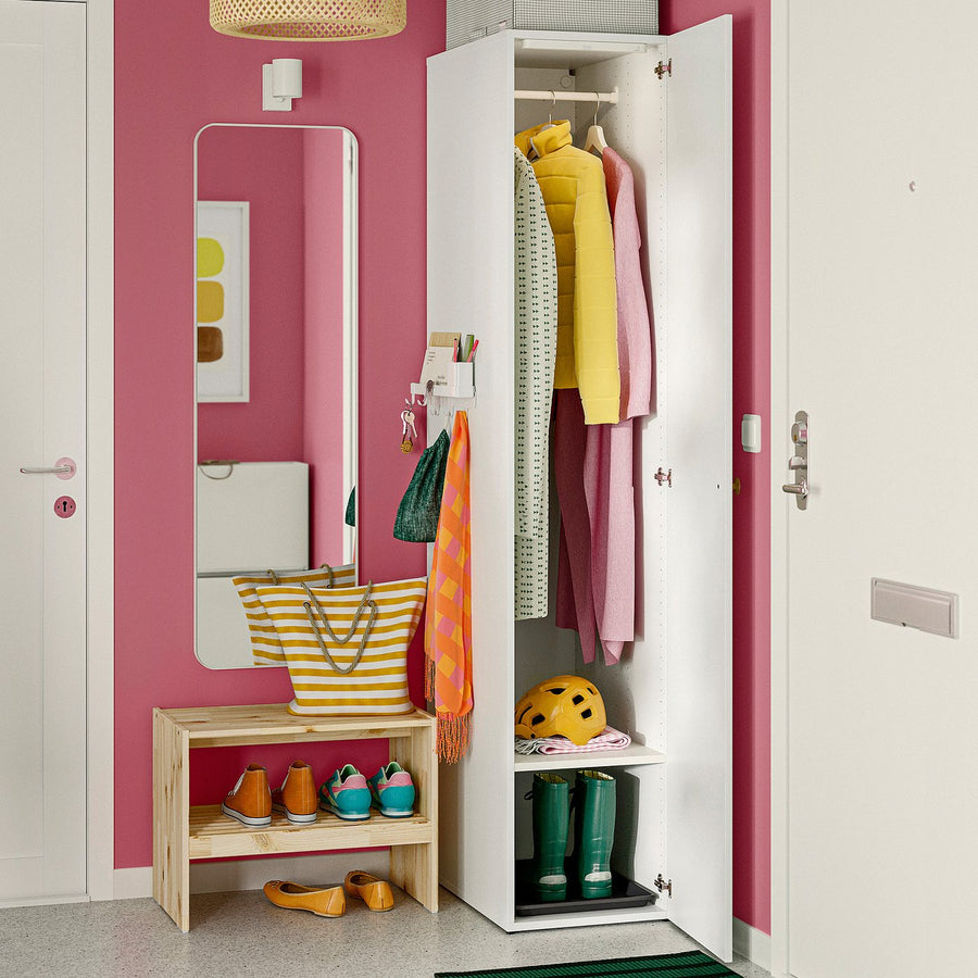 LASTARE wardrobe combination, white, 40x62x200 cm