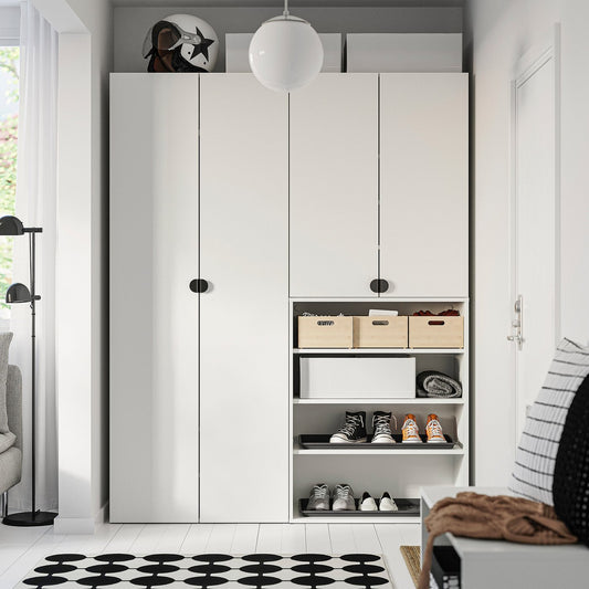 LASTARE wardrobe combination, white, 160x42x200 cm