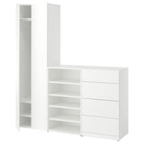 LASTARE wardrobe combination, white, 180x42x200 cm