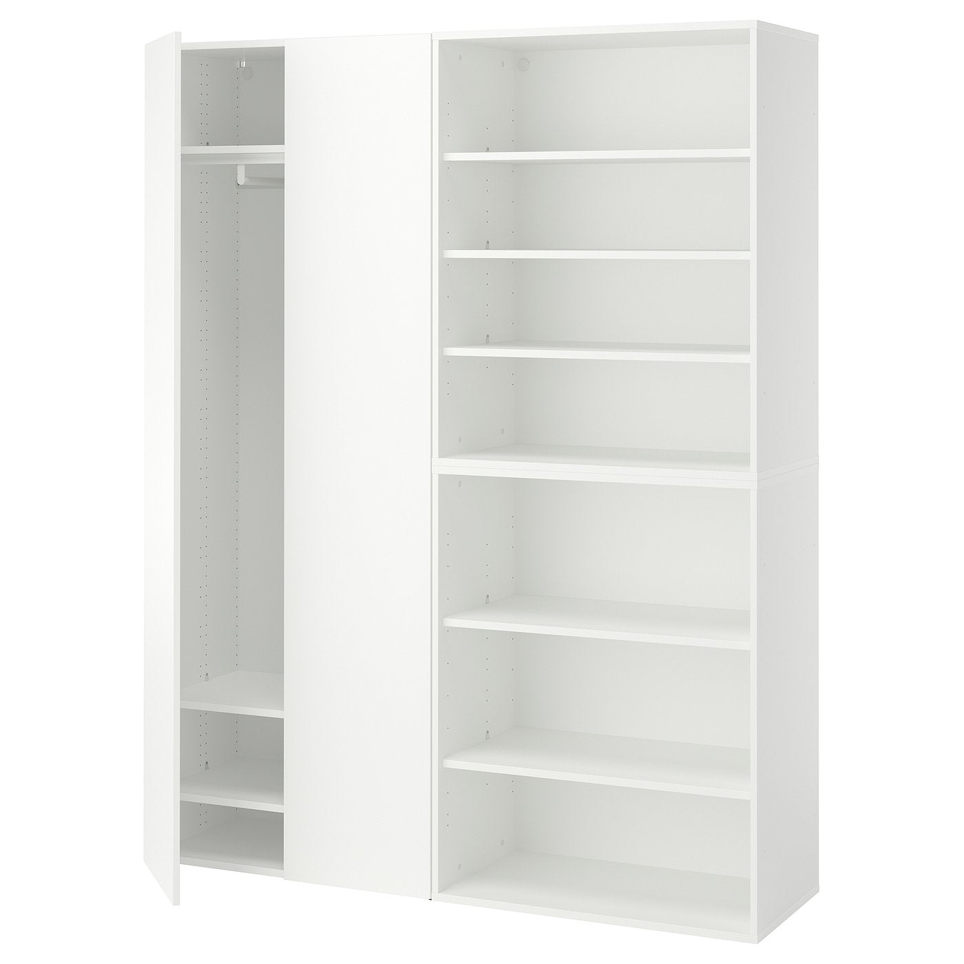 LASTARE wardrobe combination, white, 160x42x200 cm