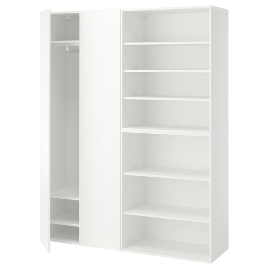 LASTARE wardrobe combination, white, 160x42x200 cm