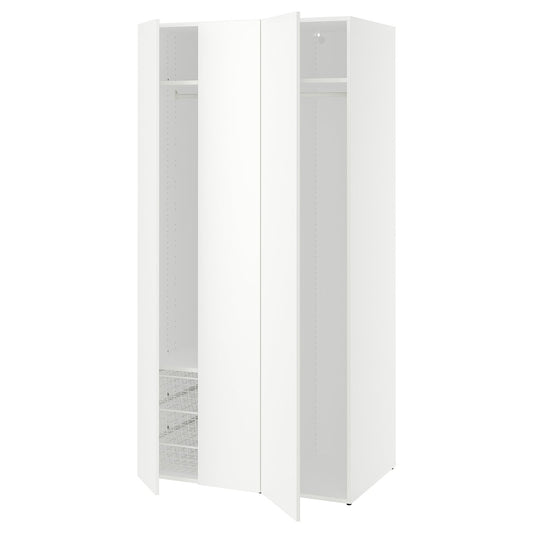 LASTARE wardrobe combination, white, 100x62x201 cm